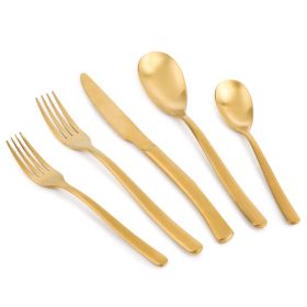 Thyme & Table 20-Piece Royal Stainless Steel Flatware Set, Gold